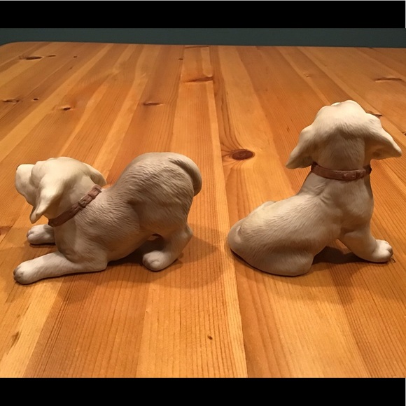 VINTAGE HOMCO GOLDEN LABRADOR PUPPY FIGURINES - Picture 3 of 11